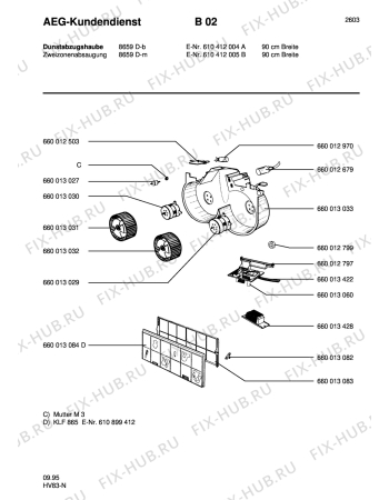 Схема №1 8659 D - M с изображением Трансформатор для вентиляции Aeg 8996600134283